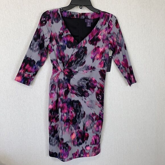 NYDJ Sylvia Dress in Berry Tweed. Size 2P. NWT. - Picture 7 of 16